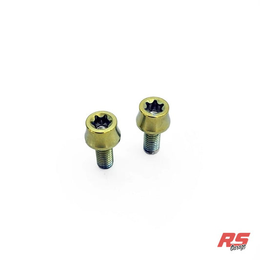Titanium Bolt Kit for MKIV Supra Radiator Tie Downs (Support Brackets) -Yellow - Yellow Anodized