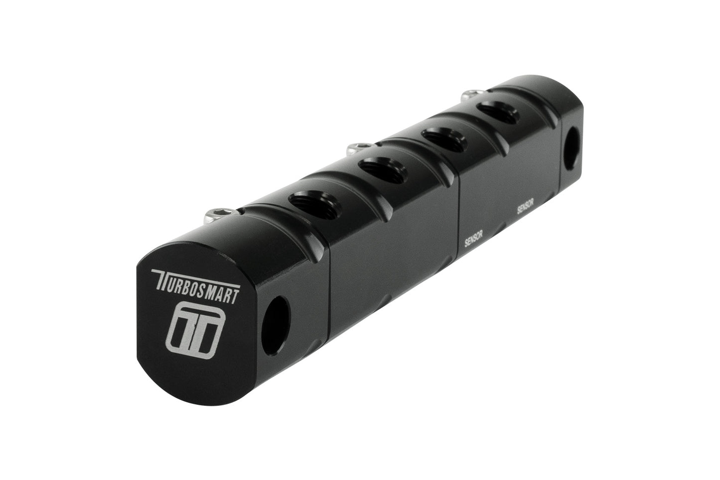 TS-0704-1301 Turbosmart Modular Combo Block 4 Shared Reference & 2 Channel Sensor Ports 1/8" NPT Black Anodized