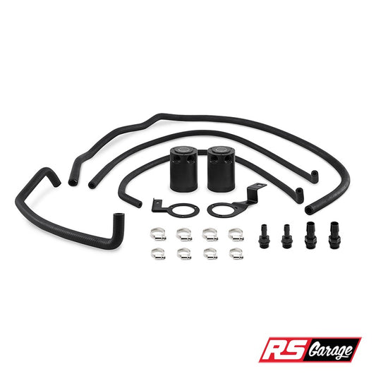Mishimoto Baffled Oil Catch Can Kit Black Fits WRX 15-16 VA FA20DIT