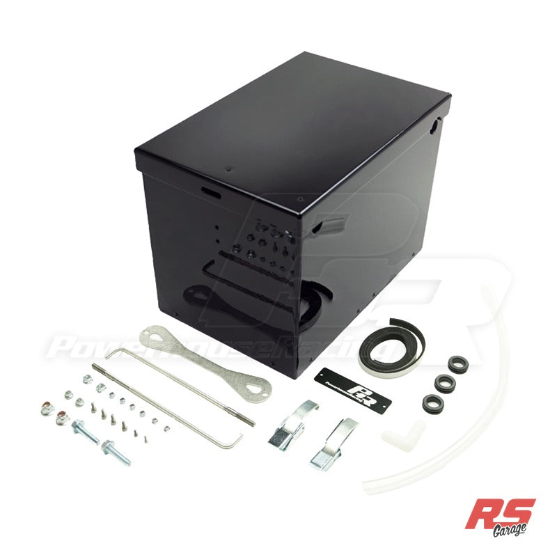 PHR Battery Box for 1993-1998 MKIV Supra -Gloss black powder coat  - Battery box only  - Fits group size 26 battery