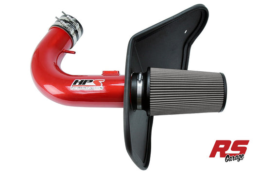 HPS Red Cold Air Intake Kit with Heat Shield for 2010-2015 Chevy Camaro SS 6.2L V8