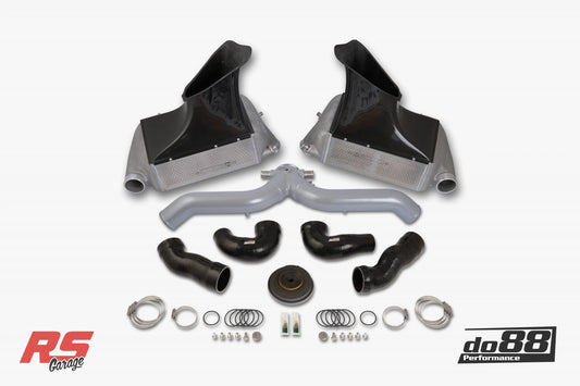 Do88 10-12 Porsche 911 Turbo/Turbo S (997.2) BigPack Intercooler Kit w/Silver Pipe