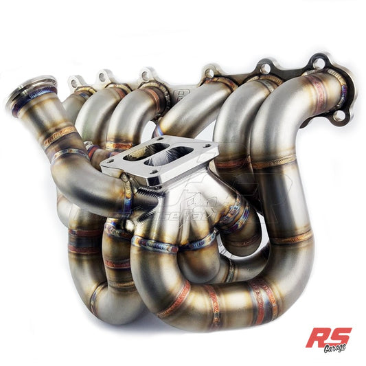 PHR S23 Turbo Manifold for IS300, 2JZ-GTE Swap - Billet, (D) Dual wastegate, Dual Gate 44, 45 or 46mm, Twin Scroll