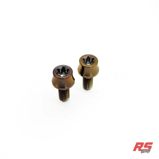 Titanium Bolt Kit for MKIV Supra Radiator Tie Downs (Support Brackets) -Bronze - Bronze Anodized