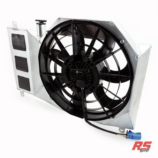 PHR SPAL 16" Single Brushless Fan Kit for MKIV Supra -Raw finish - Includes single 16" SPAL Brushless Fan and Wiring Ha