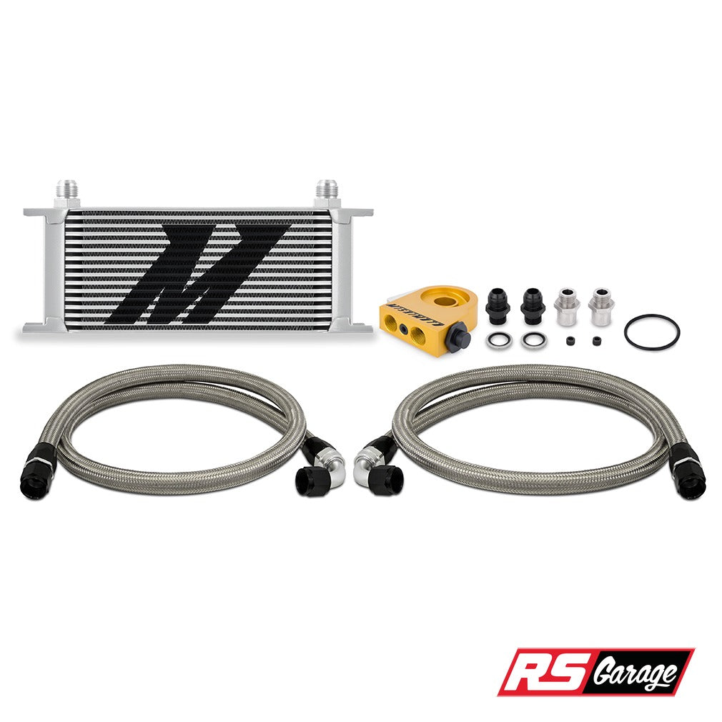 Mishimoto Universal Thermostatic Oil Cooler Kit 16-Row Silver