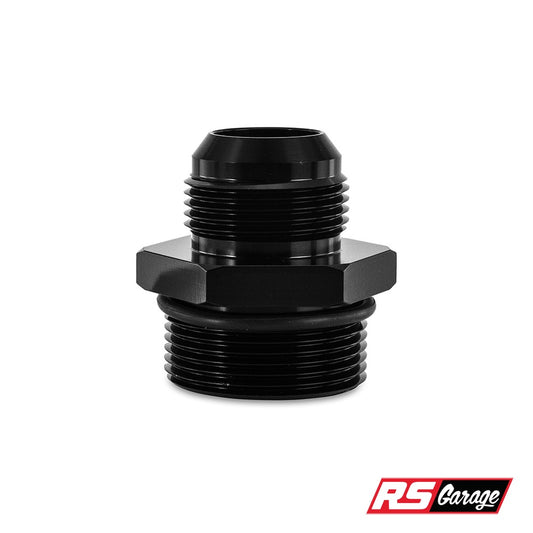 Mishimoto Race Ready Radiator Fitting V2 -16AN Male to 1-5/8-12 ORB Male Black Aluminum