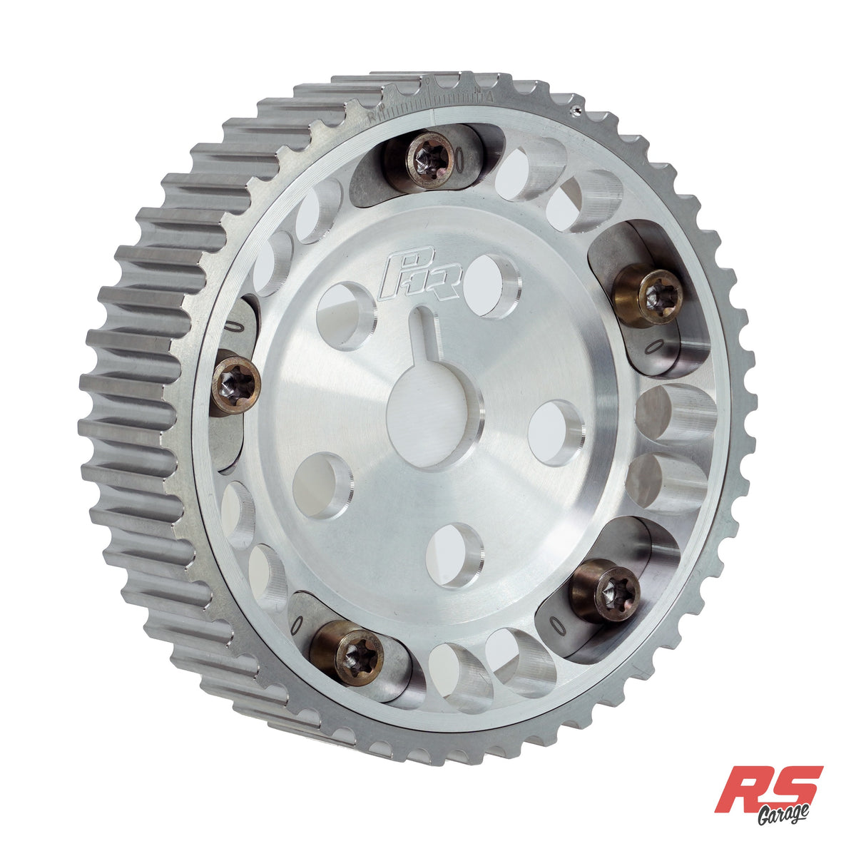 PHR Billet Titanium or Aluminum Adjustable Locking Cam Gear Builder for 2JZ/1JZ Engines - Machined Aluminum Inner, Machined Titanium Outer, Titanium "0" Degree Locks, Bronze Titanium Hardware