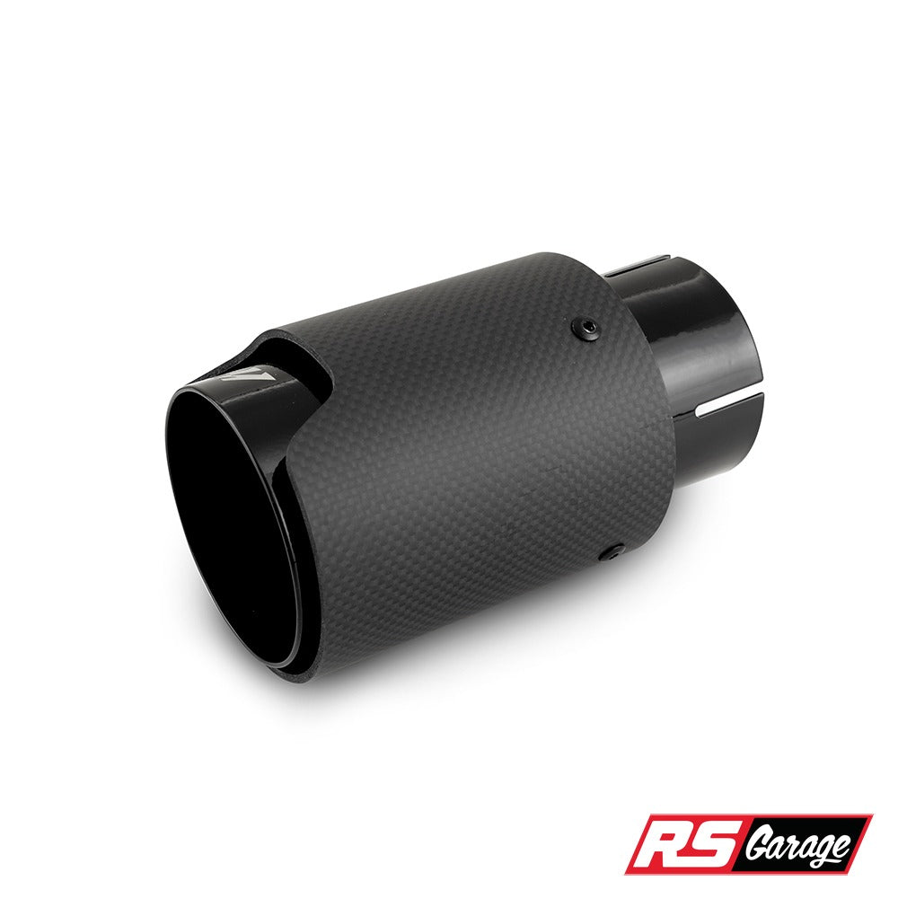 Mishimoto Carbon Fiber Muffler Tip 2.5in Inlet 3.5in Outlet M Black
