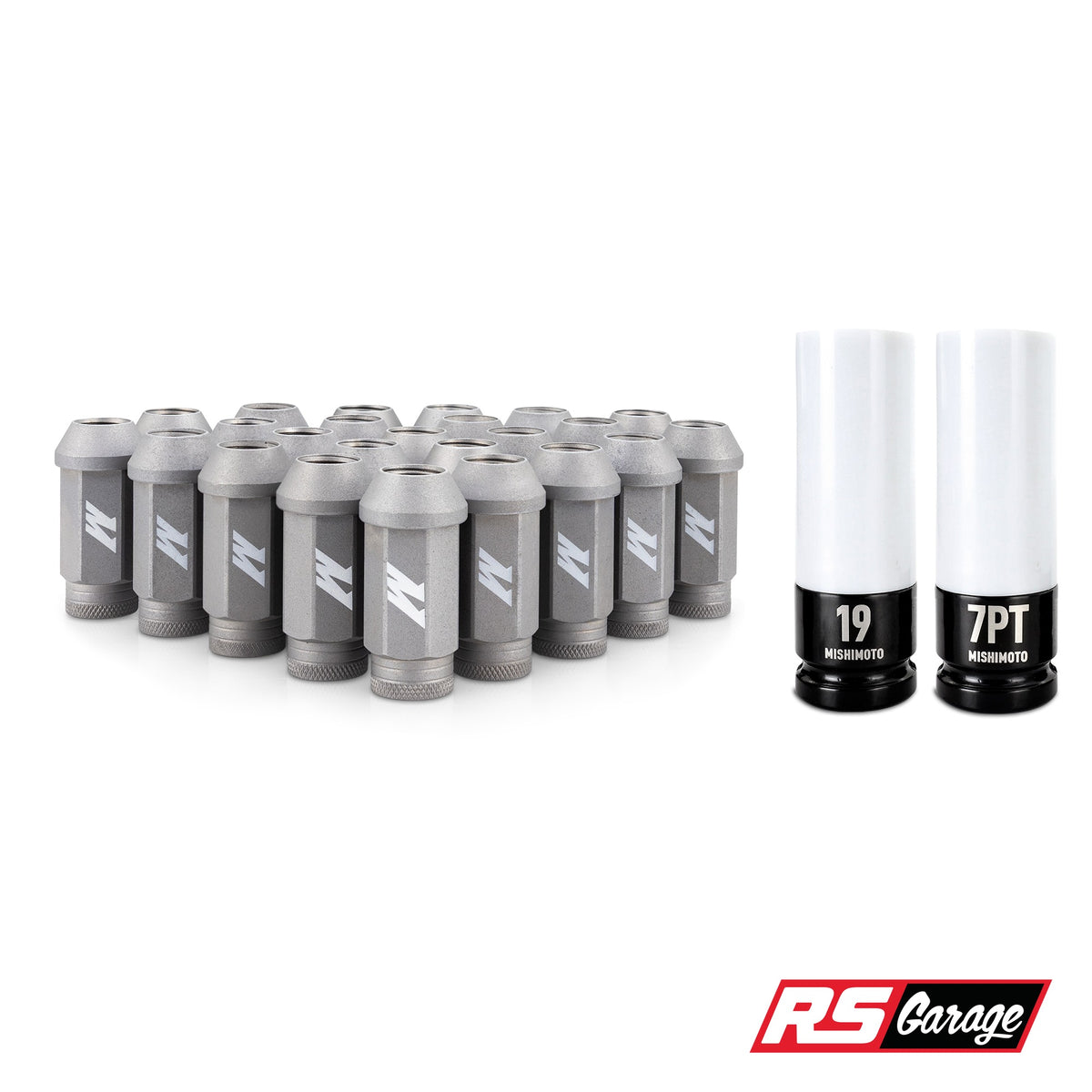 Mishimoto Steel Locking Lug Nuts M14x1.5 24pc Set Silver
