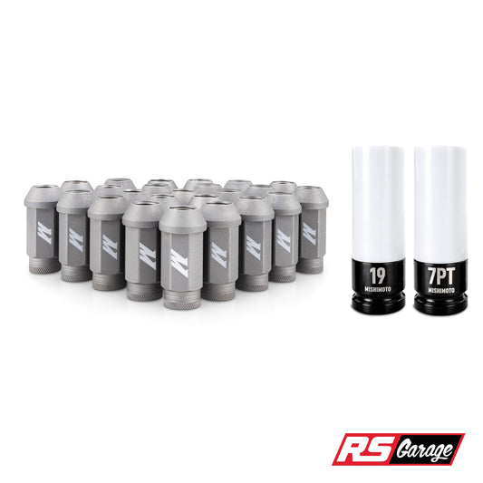 Mishimoto Steel Locking Lug Nuts M14x1.5 24pc Set Silver