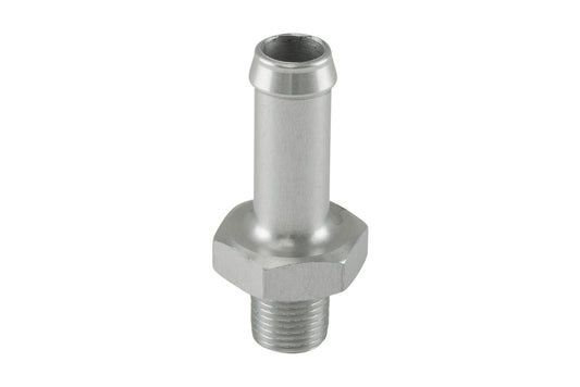 TS-NH-0310-CL Turbosmart Fitting 10mm / 3/8" Hose End to -1/8 NPT Male Straight - Silver