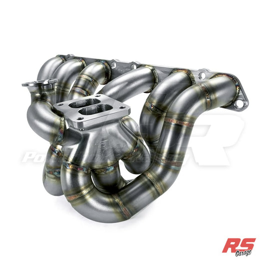 PHR S45 Turbo Manifold for 2JZ-GE Collector: Billet Turbine Fitment: T4 4-Bolt Turbo Scroll: Single Scroll Number of - Billet, (S) Single wastegate, Turbosmart 60mm, Single Scroll