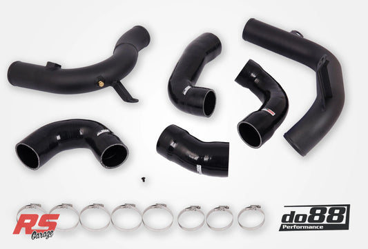 Do88 Audi/Seat/Skoda/Volkswagen 1.8T/2.0T (MQB) Do88 Intercooler Pressure Pipes w/Black Hoses