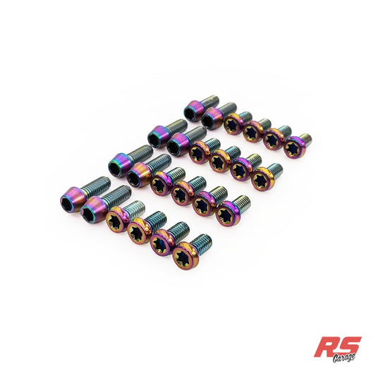 Titanium Hardware Kit for PHR Flex Billet Valve Covers, VVT-i (For Logo Plate, Block Off Plate, and Breather Manifold) - Machined