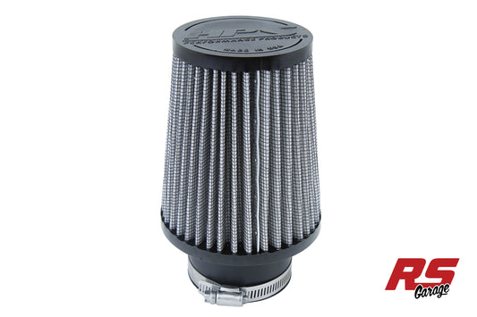 HPS Performance Universal Round Air Filter 2.5" Flange ID 4.5" Base 3.5" Top 7.25" Overall Length