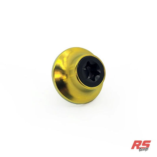 PHR Titanium Cam Gear Bolt and Washer for 2JZ -Black Bolt -Yellow Washer - Black, Yellow