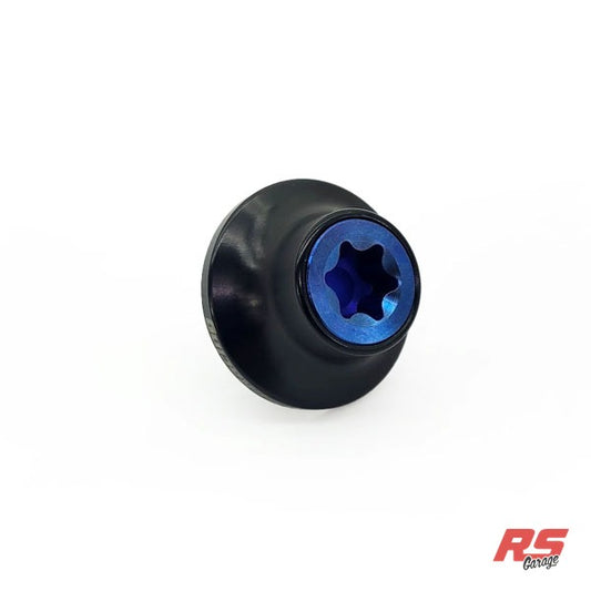 PHR Titanium Cam Gear Bolt and Washer for 2JZ -Blue Bolt -Black Washer - Blue Anodized, Black