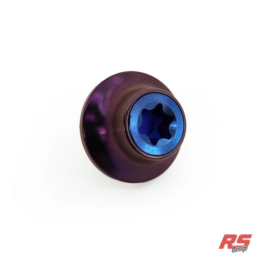 PHR Titanium Cam Gear Bolt and Washer for 2JZ -Blue Bolt -Purple Washer - Blue Anodized, Purple