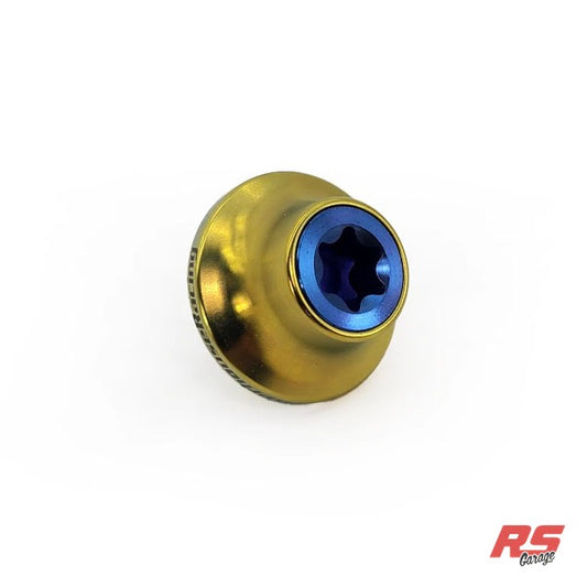 PHR Titanium Cam Gear Bolt and Washer for 2JZ -Blue Bolt -Yellow Washer - Blue Anodized, Yellow