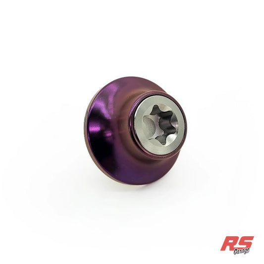 PHR Titanium Cam Gear Bolt and Washer for 2JZ -Machined Bolt -Purple Washer - Machined, Purple