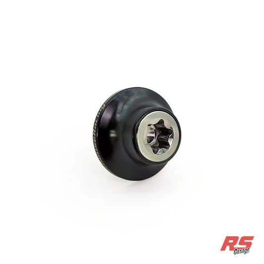 PHR Titanium Cam Gear Bolt and Washer for 2JZ -Polsihed Bolt -Black Washer - Polished, Black