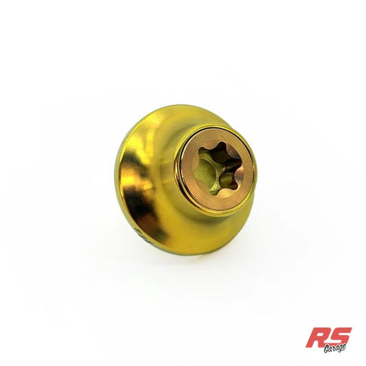 PHR Titanium Cam Gear Bolt and Washer for 2JZ -Yellow Bolt -Yellow Washer - Yellow Anodized, Yellow
