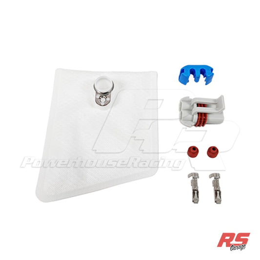 PHR Install Kit for Walbro 485 Fuel Pumps - Includes sock filter and connector