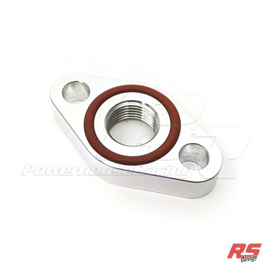 PHR Oil Drain Flange To Oil Pan on 2jzgte - Also listed as T6 Oil Drain Flange on website. Works for both applications