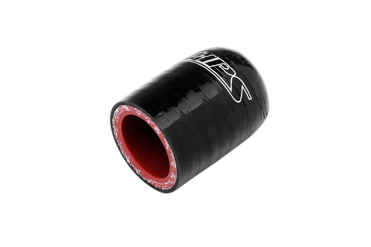 RSCC-016-BLK HPS 0.16" (4MM) ID 1-1/2" Long 3-PLY Polyester Black Silicone Reinforced Cap
