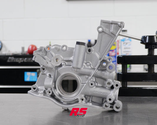 RS Garage 2JZ-GTE Upgraded & Prepped OEM Oil Pump w/ Front Main Seal Installed