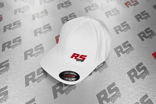 RS Garage Logo FlexFit Hat White