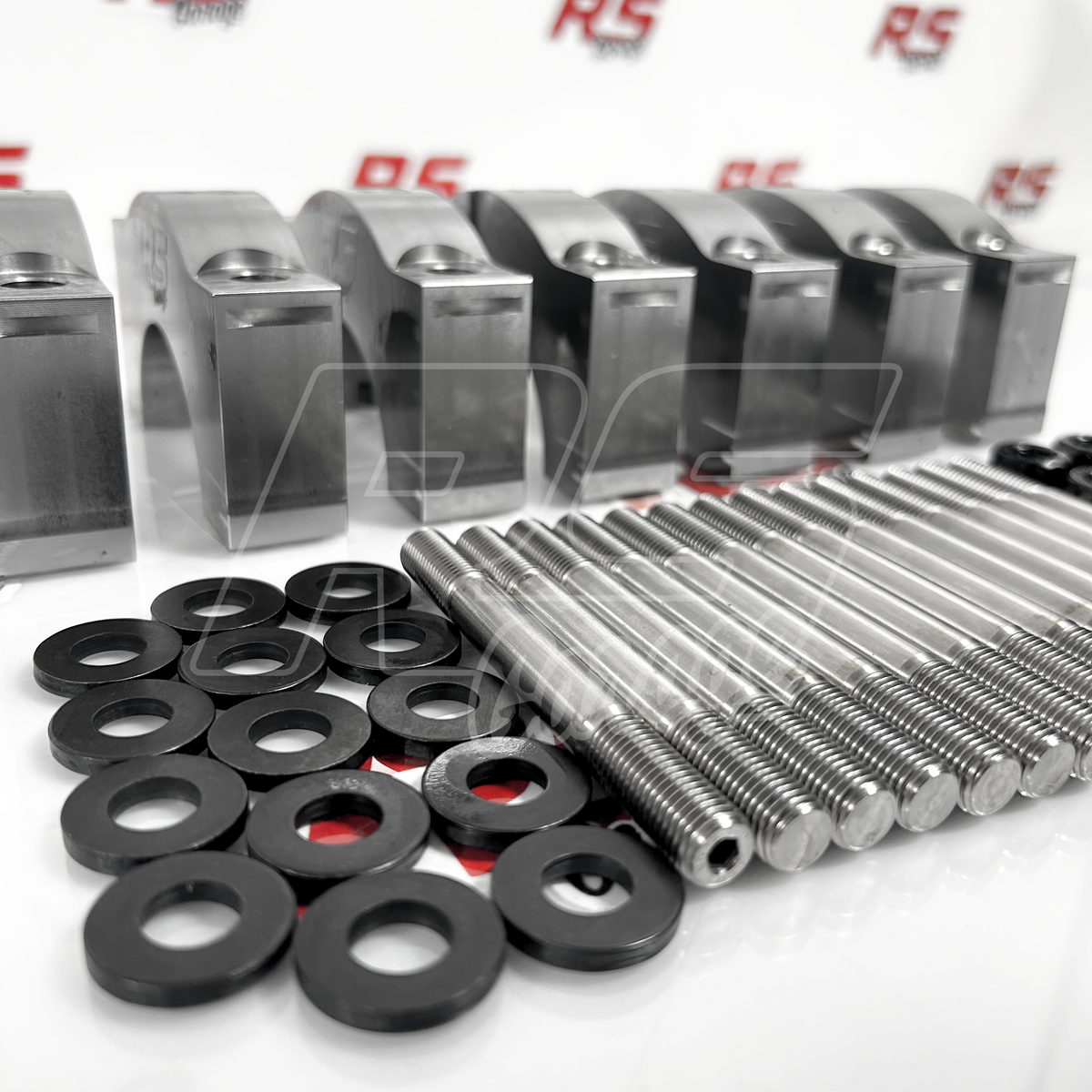 RS Garage Main Caps and ARP CA625 Main Stud Kit