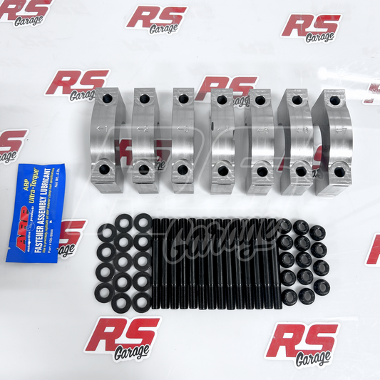 RS Garage 2JZ-GE 2JZ-GTE 1JZ-GTE 2JZ 1JZ Billet Main Caps with ARP 8740 2JZ Main Stud Kit