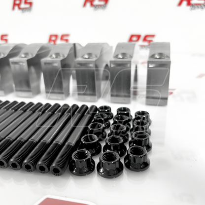 RS Garage 2JZ-GE 2JZ-GTE 1JZ-GTE 2JZ 1JZ Billet Main Caps with ARP 8740 2JZ Main Stud Kit