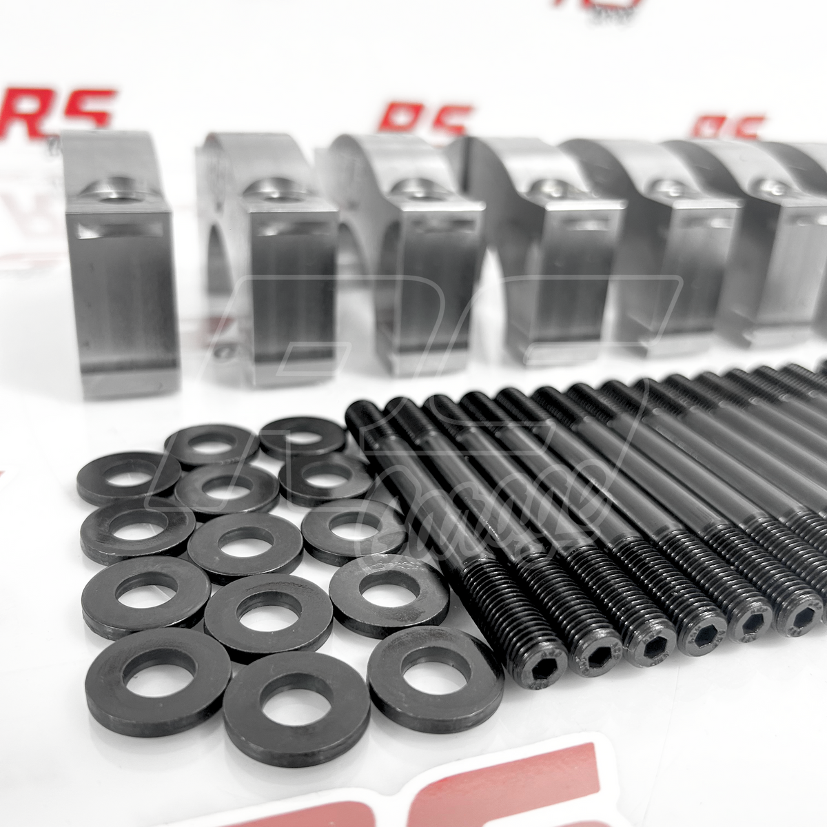 RS Garage 2JZ-GE 2JZ-GTE 1JZ-GTE 2JZ 1JZ Billet Main Caps with ARP 8740 2JZ Main Stud Kit