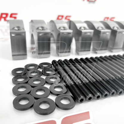 RS Garage 2JZ-GE 2JZ-GTE 1JZ-GTE 2JZ 1JZ Billet Main Caps with ARP 8740 2JZ Main Stud Kit