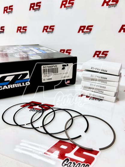 CP-Carrillo Forged Pistons Toyota 2JZGTE 86.5mm 8.5:1 Upgraded PVD Rings SC7460PVD