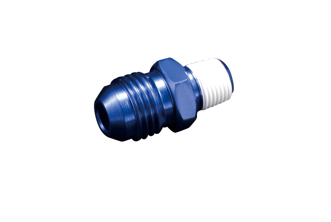 TB509A-0000C Tomei -6 AN Male TO 1/8" NPT Male Straight Adapter Fuel Fitting Blue