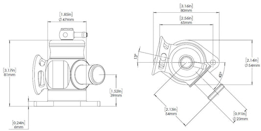 Turbosmart BOV Kompact PlumBack - Shortie - HKS