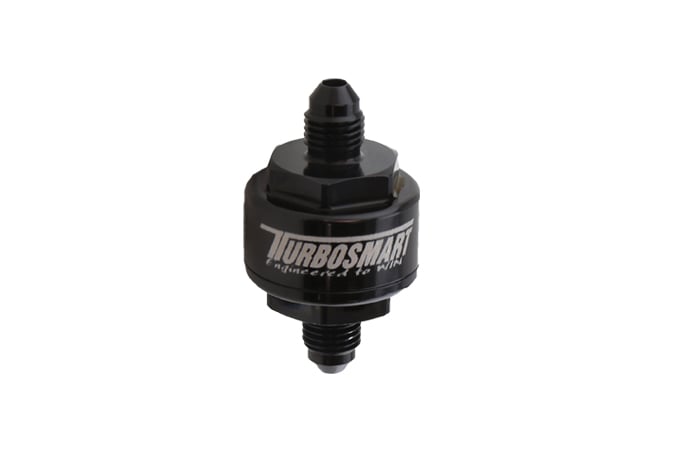 TS-0804-1001 Turbosmart Billet Turbo Oil Feed Filter 44 micron Stainles Steel -3 AN Male In and Out TS-0804-1001